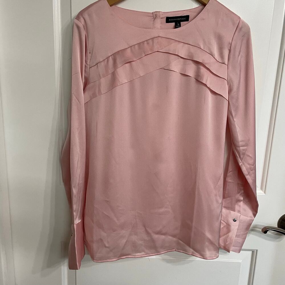 Banana Republic Blouse Pink Blush Size Medium
